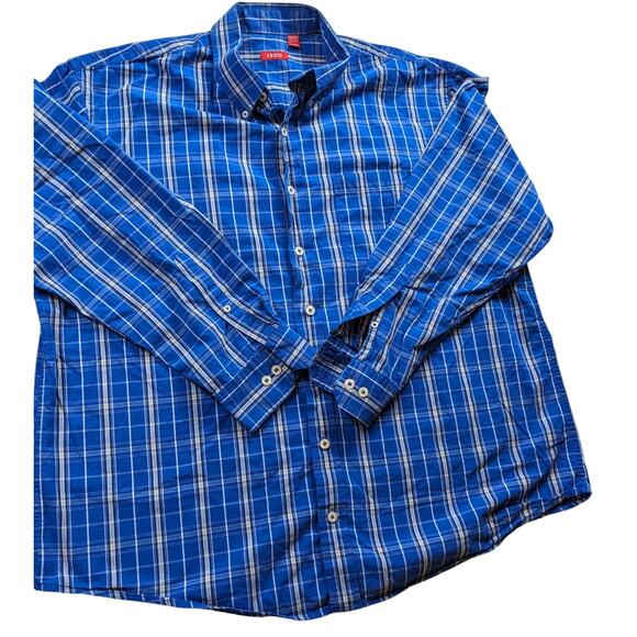 Izod Shirt Mens 2XL Plaid Button Down Long Sleeve Classic Fit Pockets Collar - Picture 1 of 16